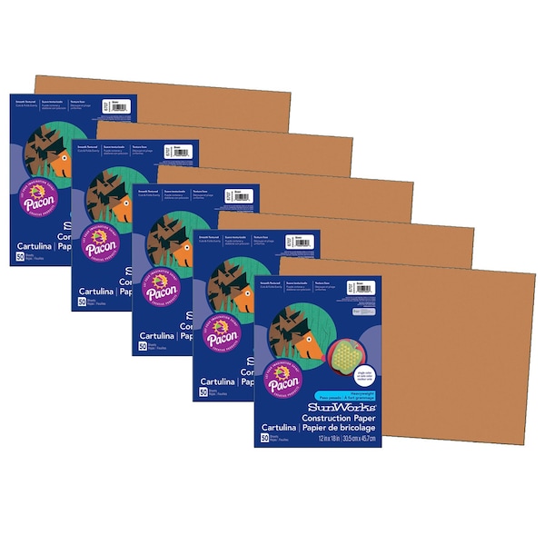 Prang Construction Paper, Brown, 12in. x 18in. Sheets, 250PK P6707 - main